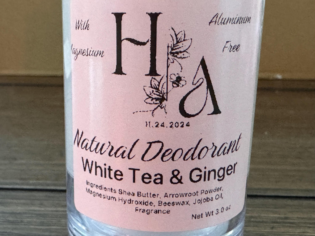 Natural Deodorant for Women White Tea and Ginger
