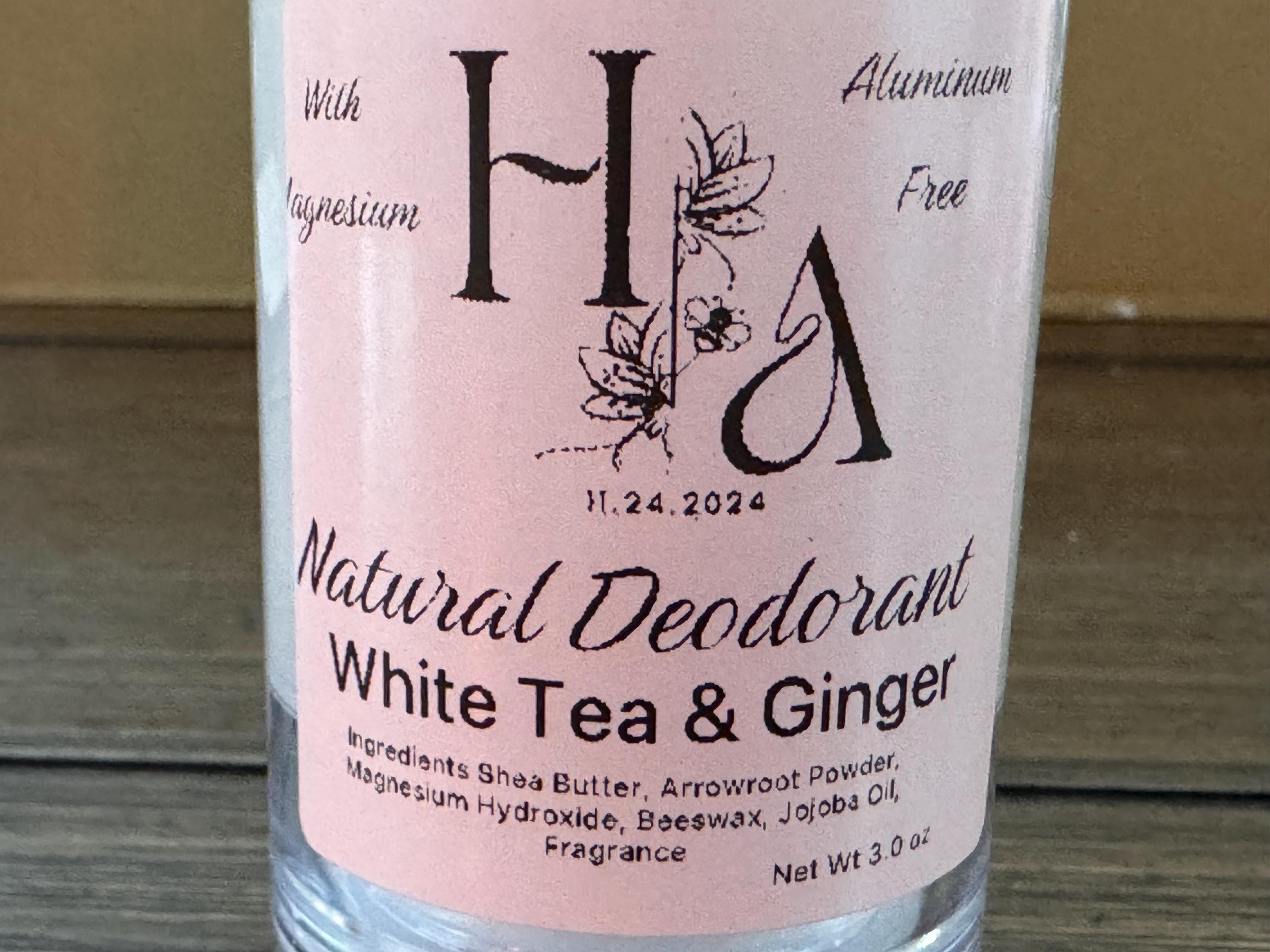 Natural Deodorant for Women White Tea and Ginger