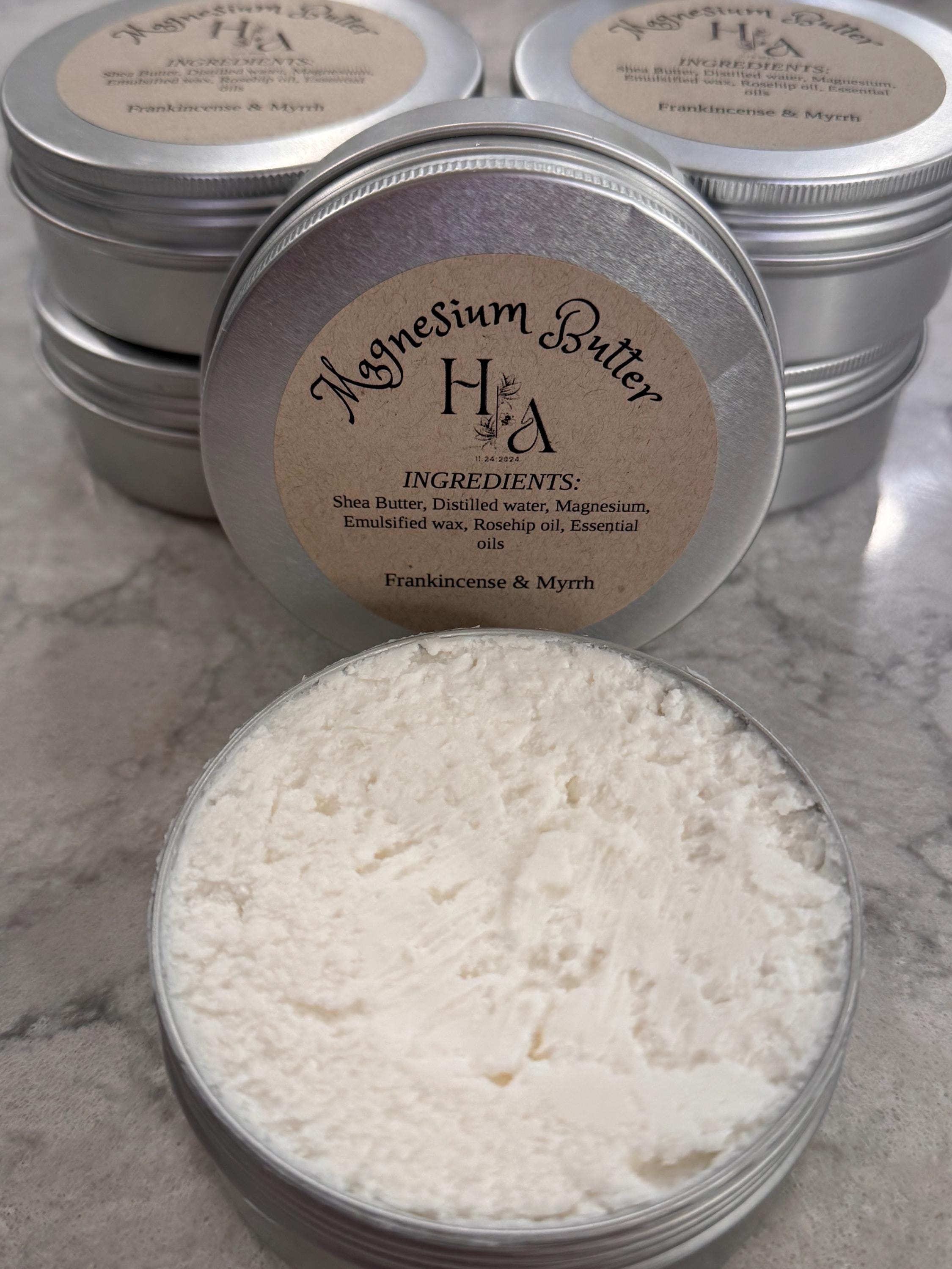 Magnesium Foot & Body Butter 4oz Frankincense Myrrh