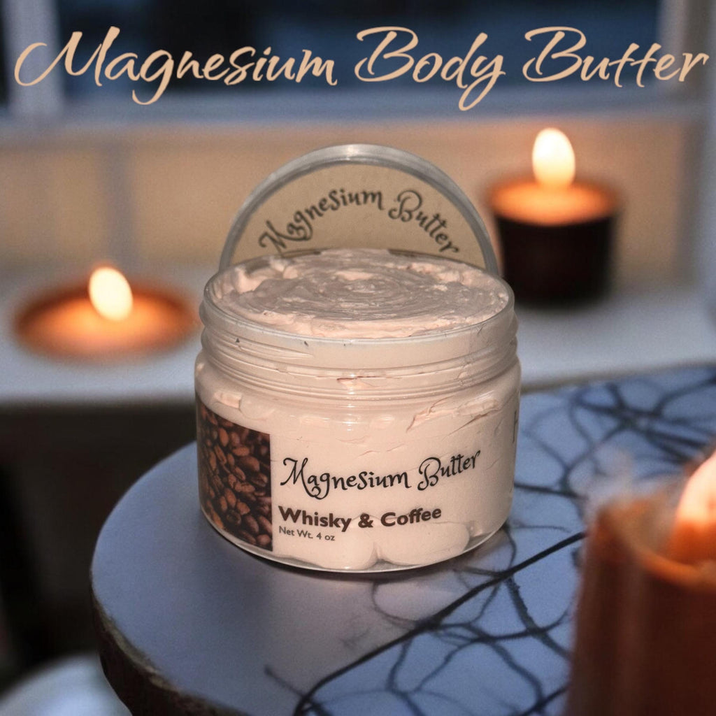 Magnesium Foot & Body Butter Whiskey Coffee 4 oz