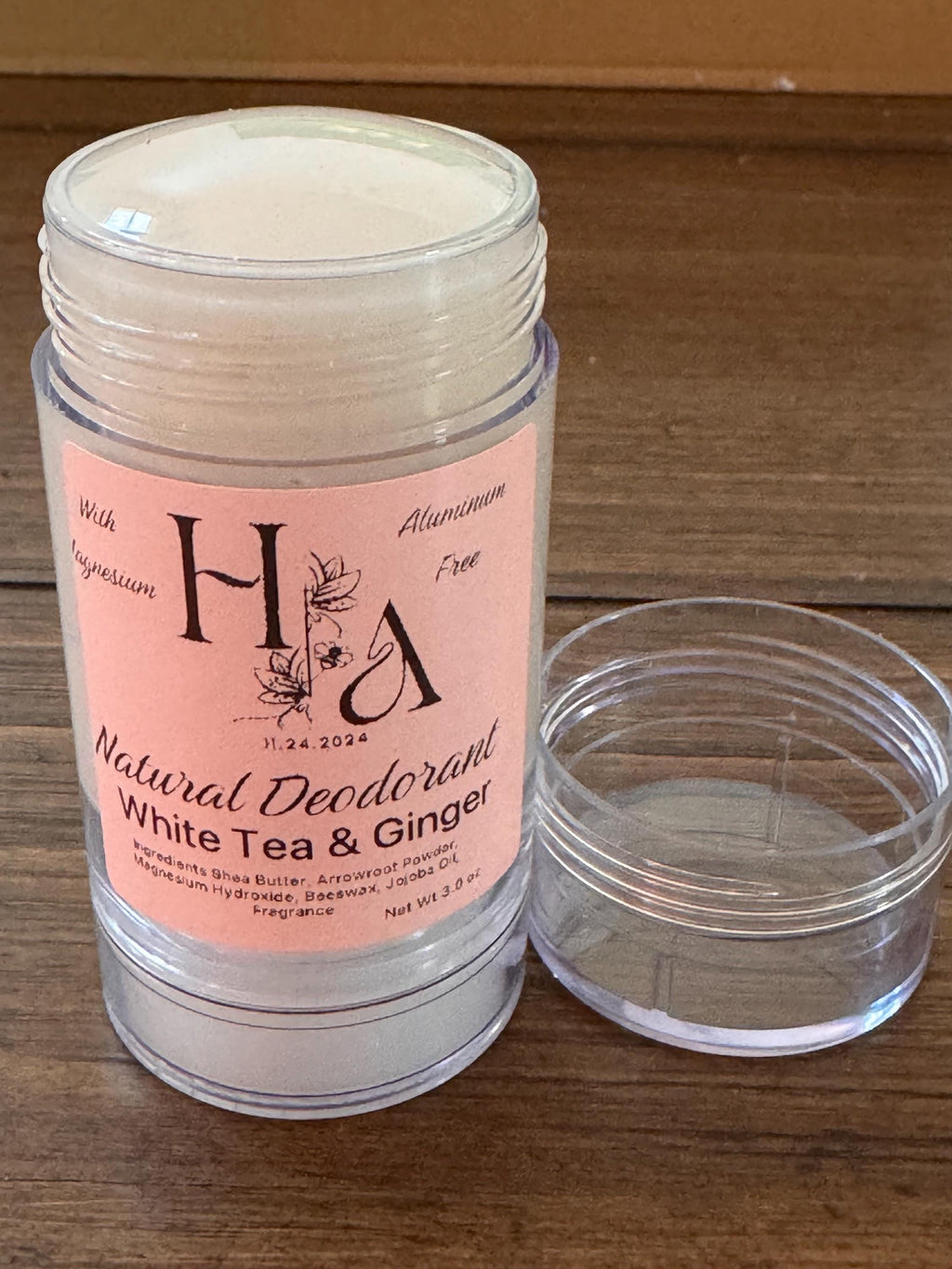 Natural Deodorant for Women White Tea and Ginger
