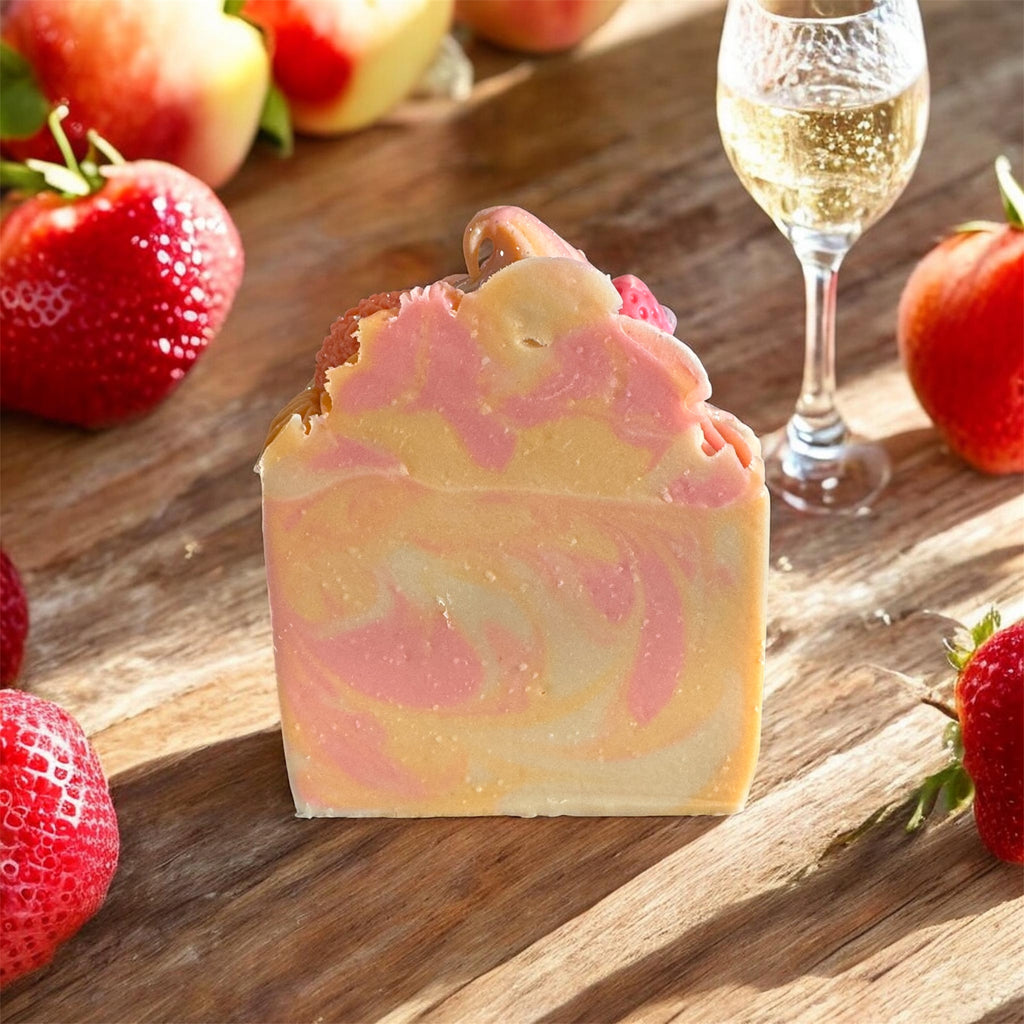 Strawberry Peach Champagne Soap