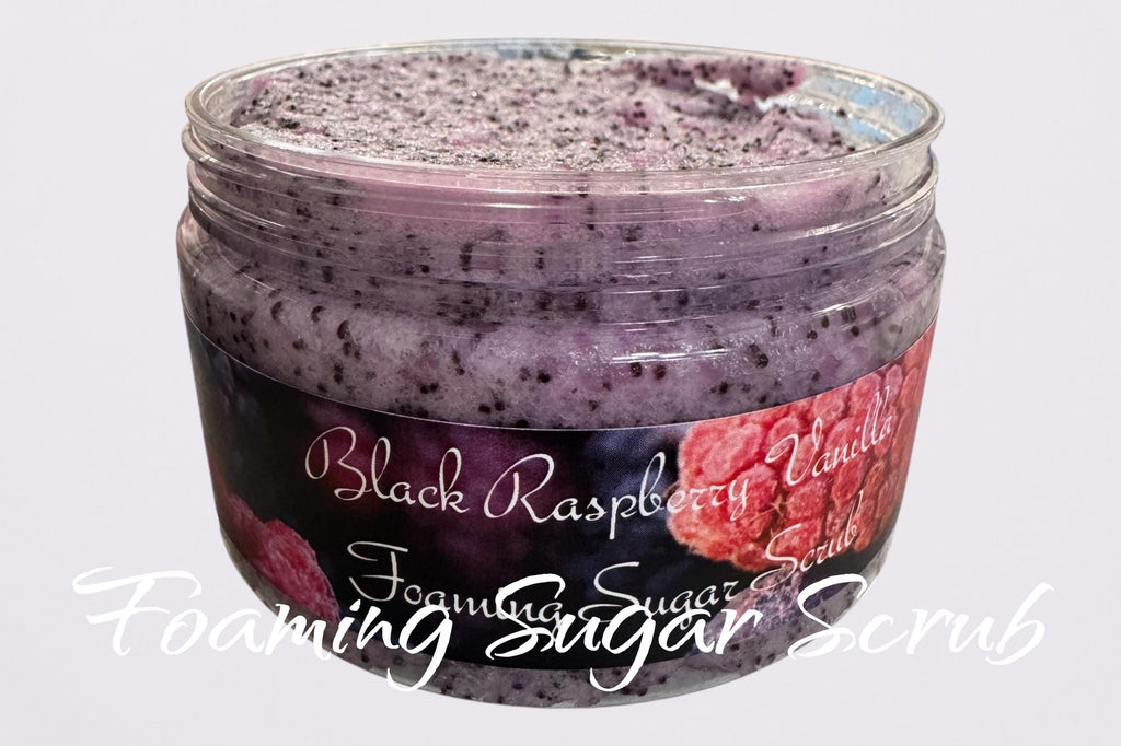 Black Raspberry Vanilla Foaming Sugar Scrub