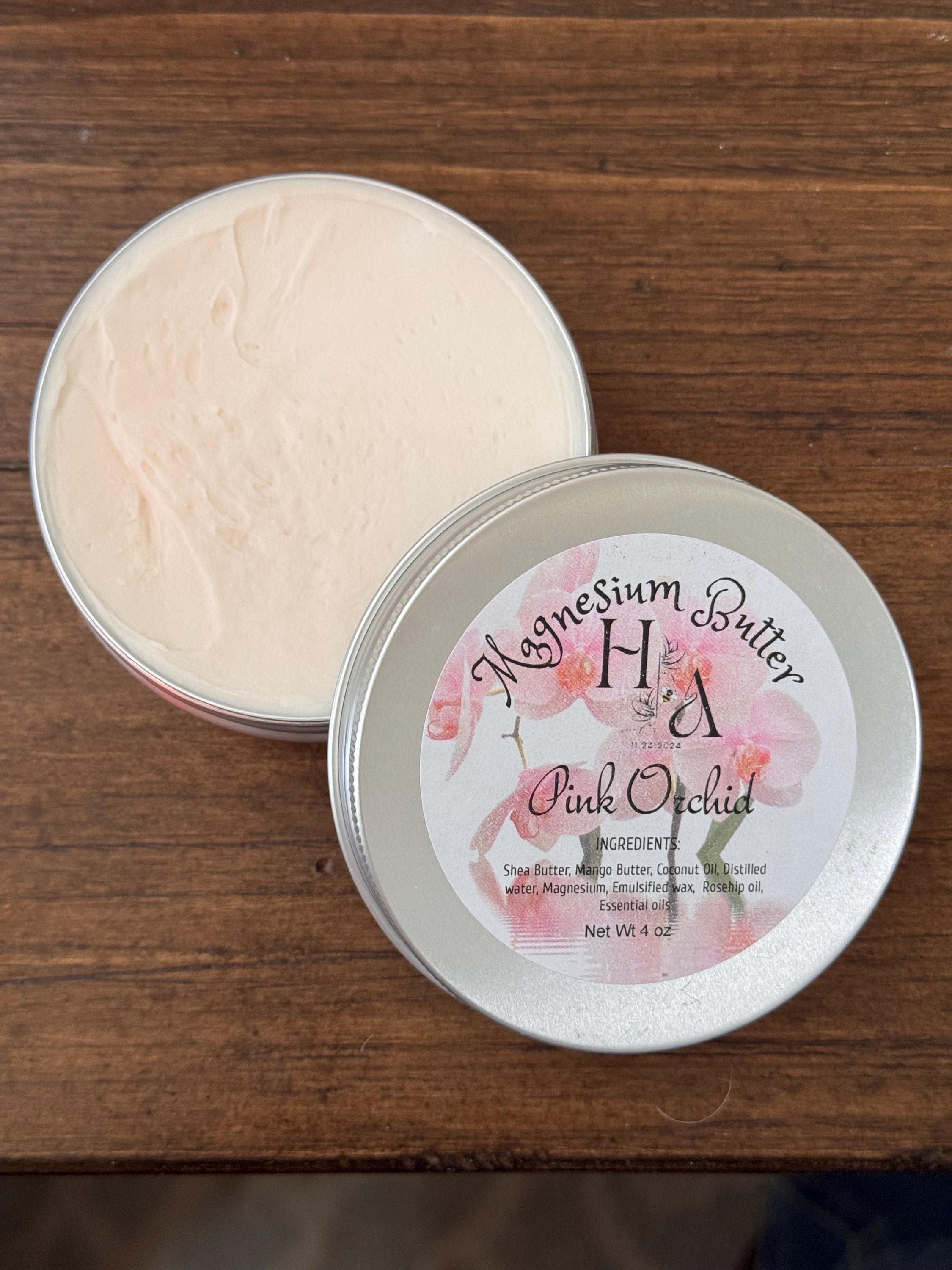 Magnesium Foot & Body Butter 4oz Pink Orchid