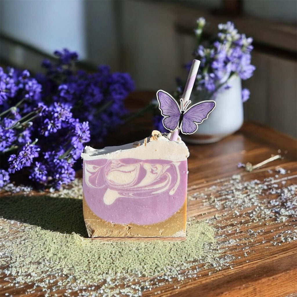 Lavender Matcha Honey Oat Soap