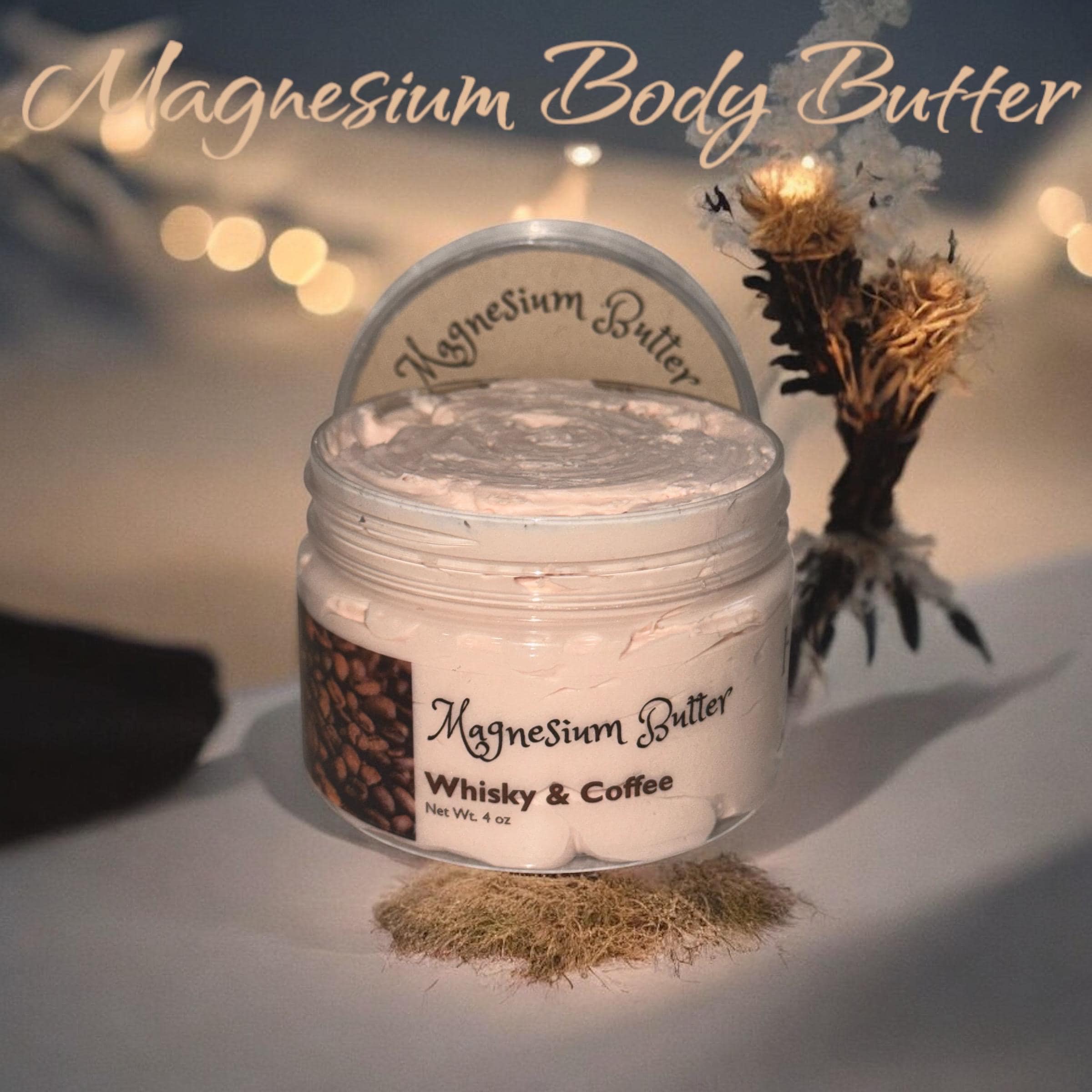 Magnesium Foot & Body Butter Whiskey Coffee 4 oz