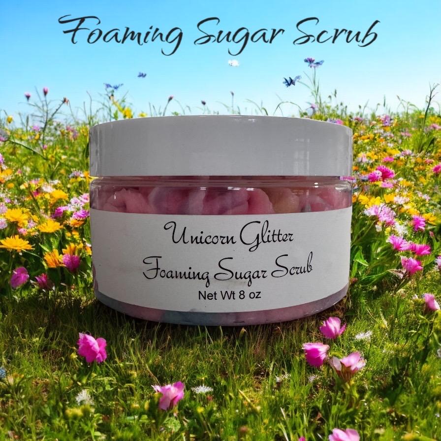 Unicorn Glitter Foaming Sugar Scrub