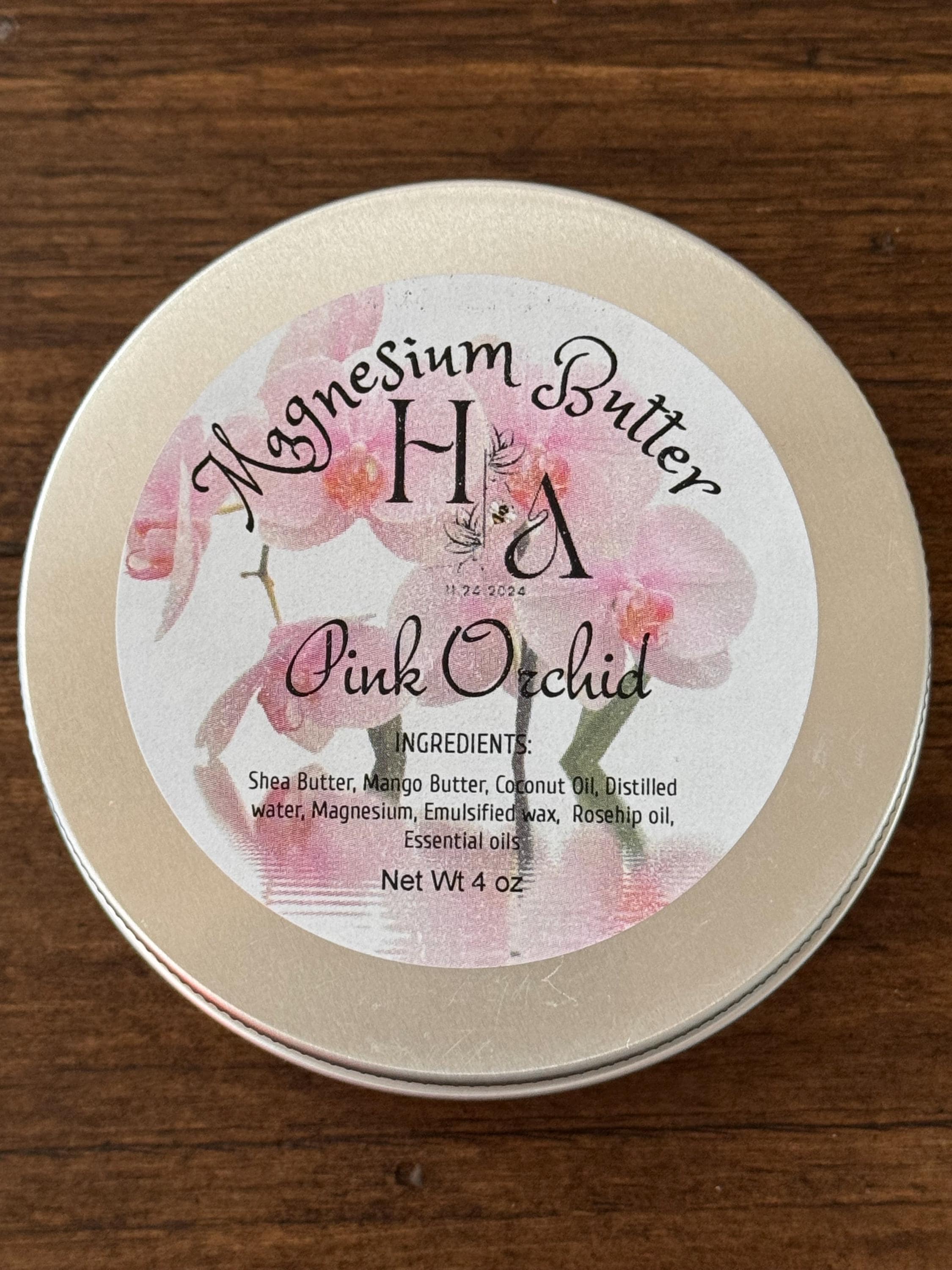 Magnesium Foot & Body Butter 4oz Pink Orchid
